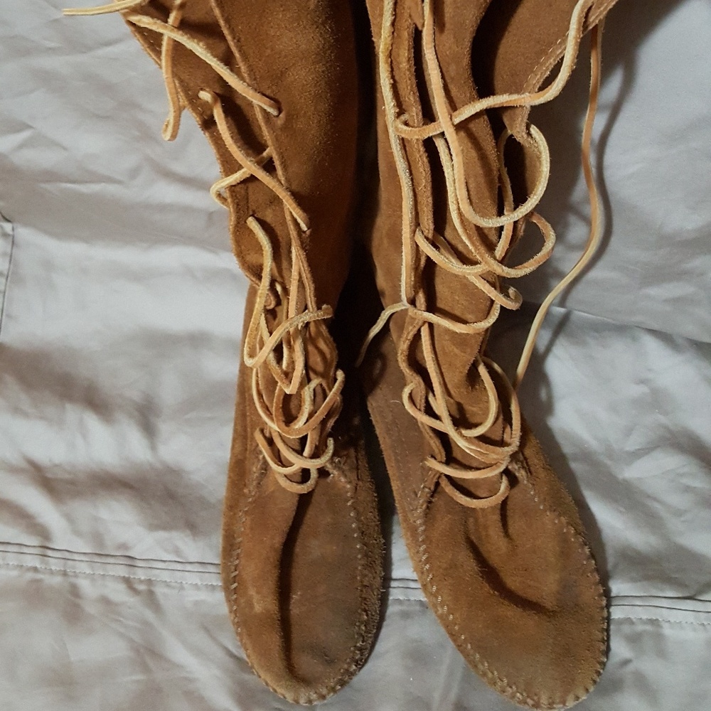 Lace up moccasins